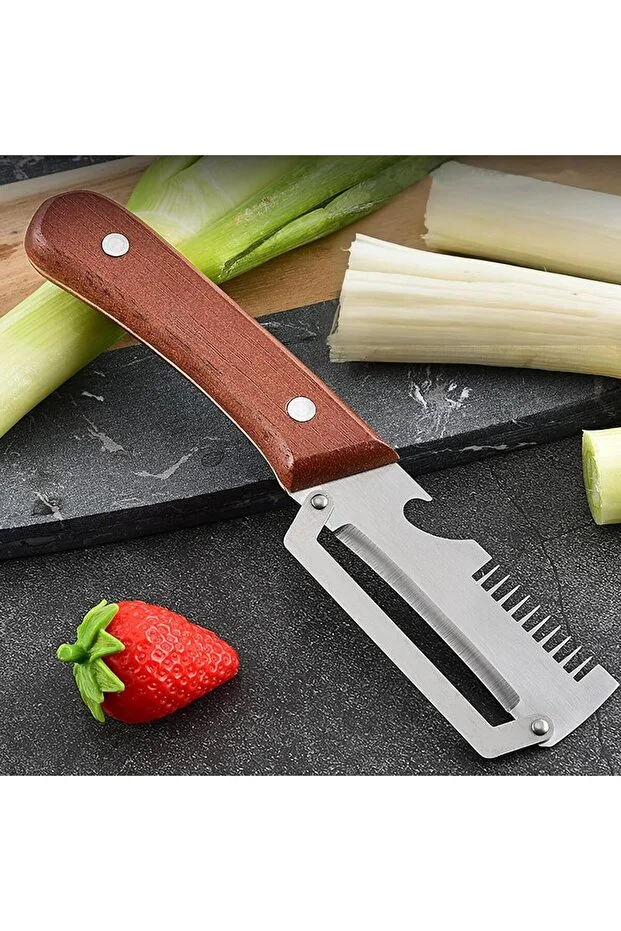 2 in 1 Çok Fonksiyonlu Sebze Soyacağı Kesme, Soyma, Açma, Rendeleme, Dilimleme Dahil Paslanmaz Çelik 2 in 1 Çok Fonksiyonlu Sebze Soyacağı Kesme, Soyma, Açma, Rendeleme, Dilimleme Dahil Paslanmaz Çelik